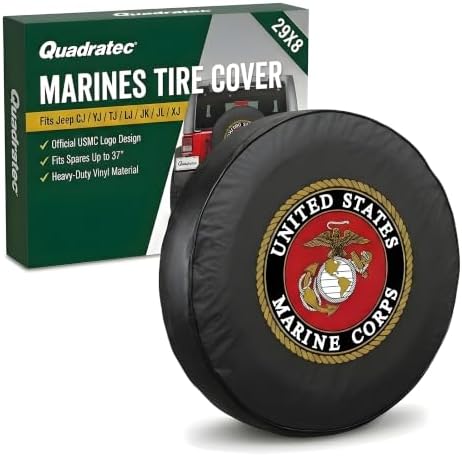 Quadratec Spare Tire Cover, U.S. Marines Licensed Logo by Quadratec