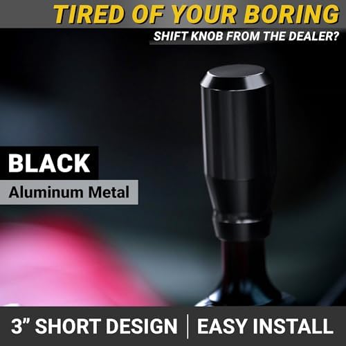 JDM Style Shift Knob for Gear Stick Shifter, 5 6 Speed Manual, Gloss Black - Image 2