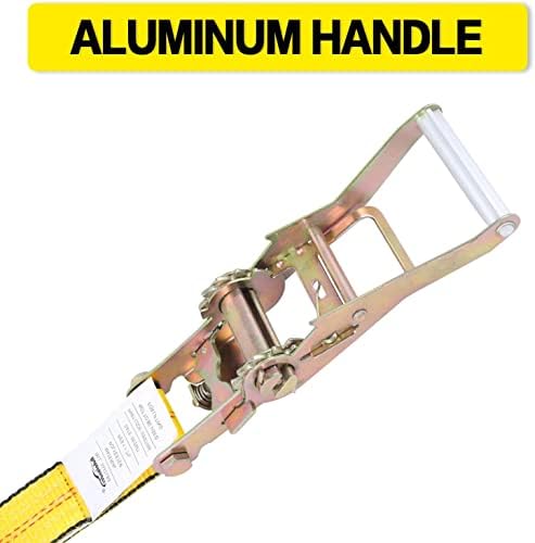 Flat Hook Ratchet Straps 2in x 27ft, 333lb Working Load Limit - Image 2