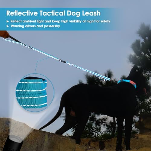 AUBELL Tactical Dog Leash Heavy Duty, 4-6ft No Pull Bungee Leash - Image 2