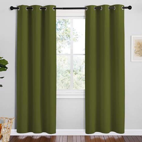 NICETOWN Olive Green Blackout Curtains by NICETOWN