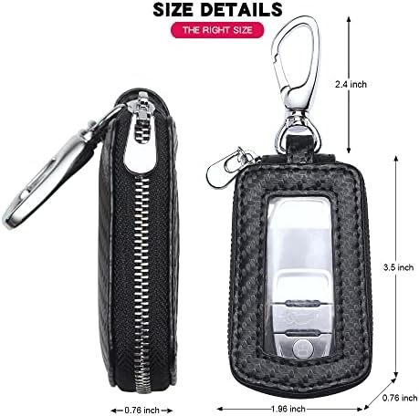 Universal Premium Car Key Fob Case Genuine Leather Car Smart Key fob Holder - Image 2
