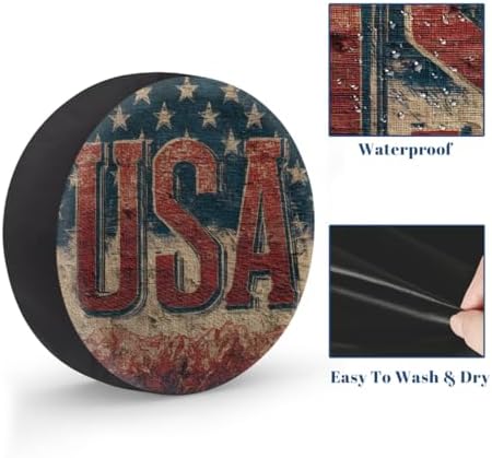 Flag Spare Tire Cover Waterproof Dust-Proof Spare Wheel Covers - Image 4