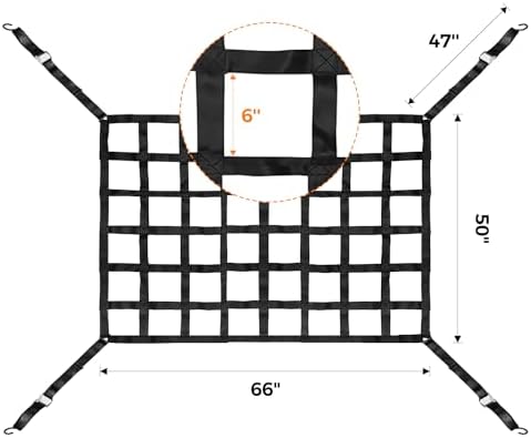 Cargo Net 50" x 66" Truck Bed Heavy Duty - Image 2