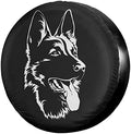 Black German Shepherd Spare Tire Cover Dust-Proof Wheel Tire Cover Fit Trailer by Foruidea