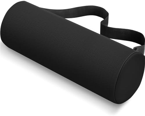 CushZone Memory Foam Lumbar Roll Support Pillow, Large Black by CushZone