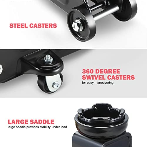 DNA Motoring TOOLS-00234 Low Profile Hydraulic Trolley Service/Floor Jack - Image 5