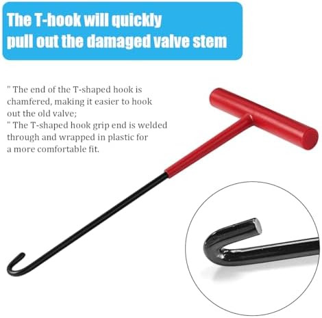 13PCS Tire Valve Stem Tool Kit Replacement Installation Set Black - Image 5