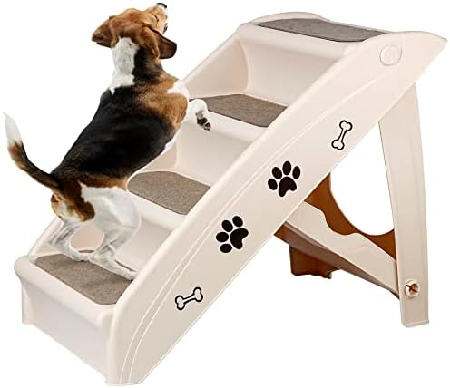ZENY Dog Stairs for Bed 20" H, 4-Step Dog Steps for High Bed by ZENY