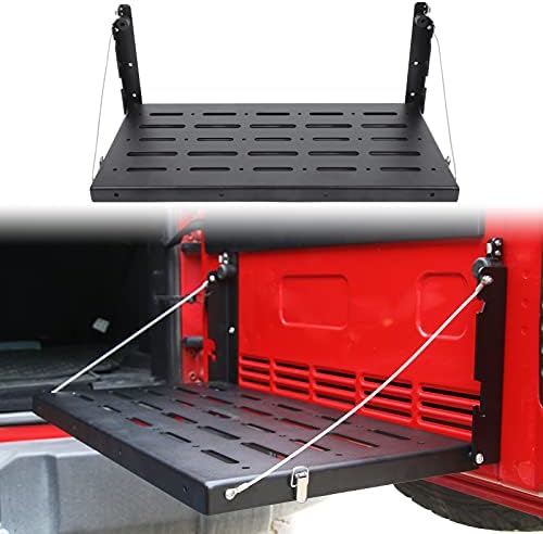 CheroCar for Jeep JK Tailgate Table Rear Foldable Cargo Shelf for 2007-2018 by CheroCar