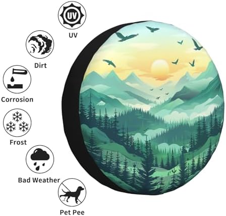 Spare Tire Cover Mountain Landscape - Image 4
