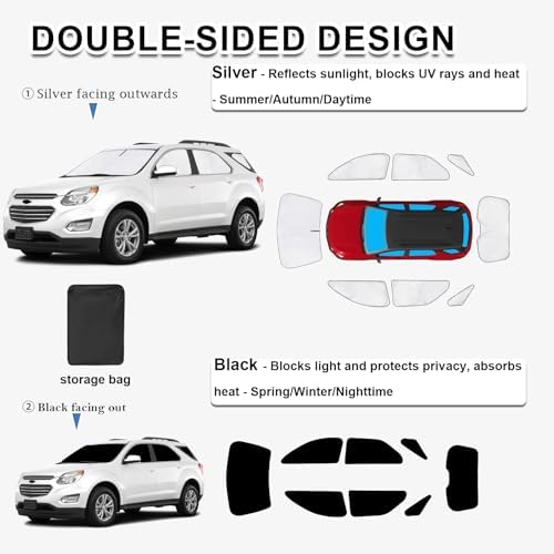 Thicken Sun Shades for Chevy Equinox 2010-2017 Camping Accessories - Image 5