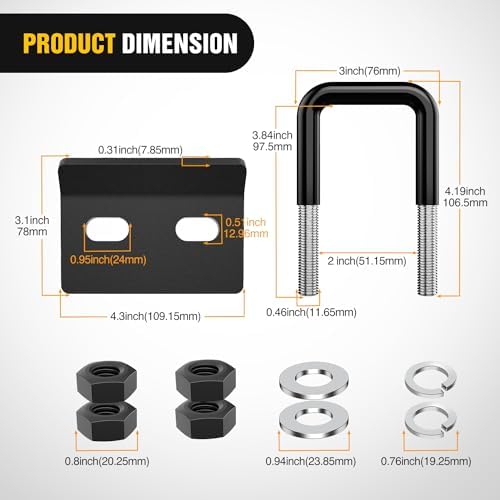 Nilight 2PCS Trailer Hitch Tightener Anti-Rattle - Image 5