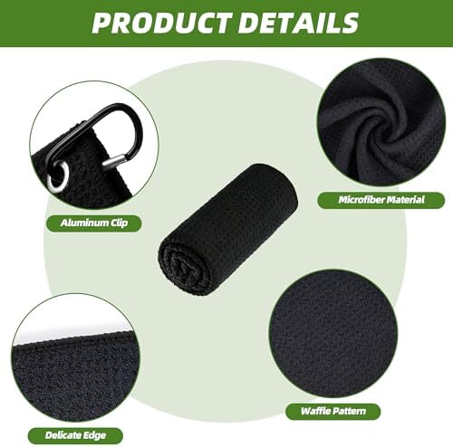 Mile High Life Microfiber Golf Towel 3 Pack Waffle - Image 2