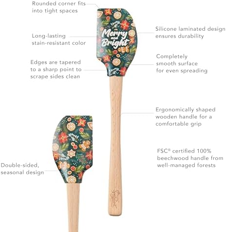 Tovolo Spatulart ‘Merry & Bright’ Christmas Holiday Silicone Spatula - Image 3