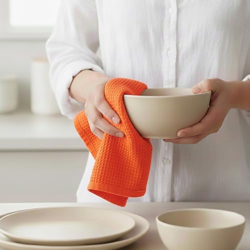 PurpleEssences Solid Kitchen Cloths, Dish Towel 15x25 Set of 6 - Image 4