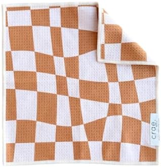 Double-Sided Microfiber Washcloths, Waffle Weave Kitchen Washcloths by CraeHome