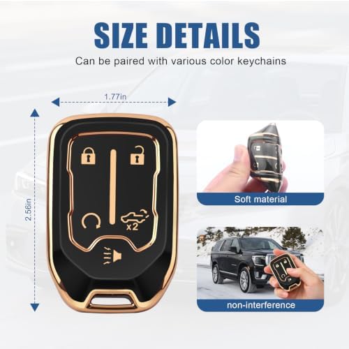 for GMC Key Fob Cover, 5 Buttons TPU Protection Case - Image 5