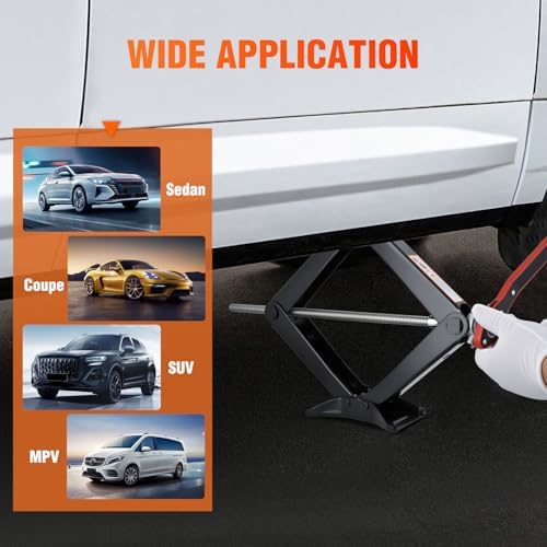 Nilight Scissor Jack for Car 2 Ton 4409 lbs, Lift Jack Kit w Ratchet Wrench - Image 6