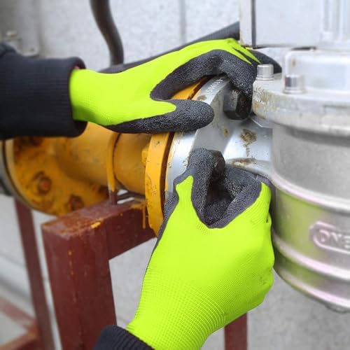 Evridwear Crinkle Latex Rubber Hand Coated Safety Work Gloves - Image 6