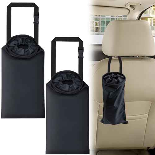 ecocstm 2 PCS Car Trash Bags, Car Accessories Washable Garbage Bag Hanging by ecocstm