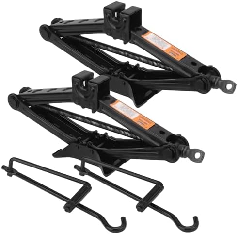 2 Set 2 Ton Scissor Jack for Car, Car Scissor Jack by GENHAKON