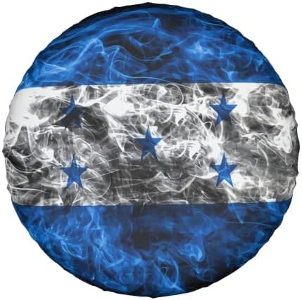 Honduras Flag Spare Tire Cover, Universal Waterproof & Dustproof Wheel - Image 2