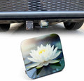 Rubber Hitch Tube Cover Lotus Blossom White Lotus Flower Pond Standard 2" by Beabes