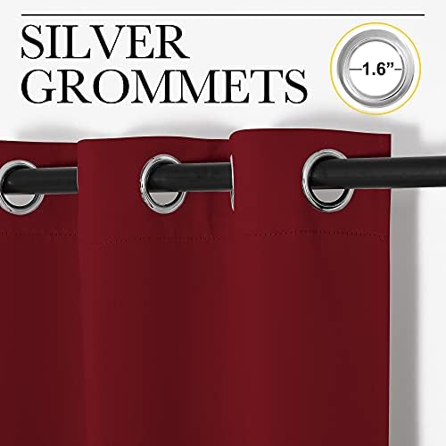 NICETOWN Burgundy Red Blackout Curtains - Image 3
