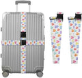 Hearts Pastel Rainbow Luggage Straps by Unknown