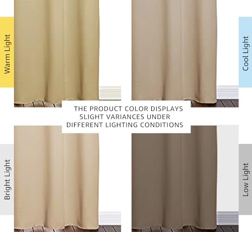 NICETOWN Biscotti Beige Blackout Curtains - Image 3