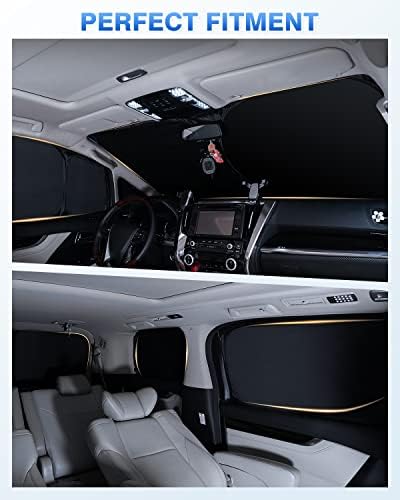 Canvcle Windshield Sun Shade for 2021-2025 2026 Ford Bronco 4 Door Side Rear - Image 5