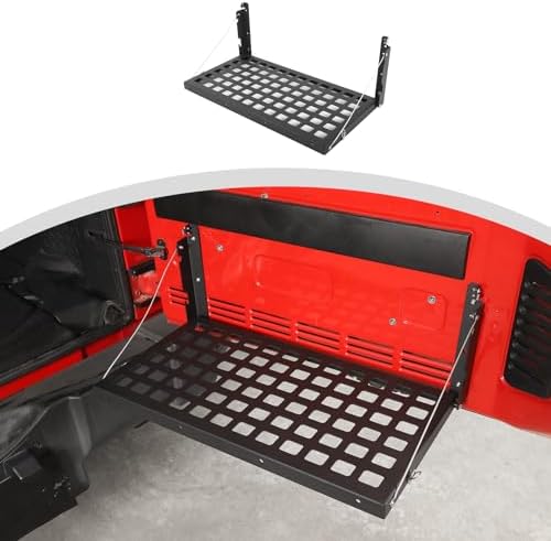 CheroCar for Jeep JK Tailgate Table Rear Foldable Cargo Shelf Aluminum Alloy by CheroCar