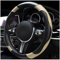 povtii Car Steering Wheel Cover, 15 Inch Leather Breathable Auto Steering Wheel by povtii
