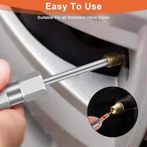 Linkstyle 2pcs Valve Core Removal Tool Set, Screwdriver Tire Valve Stem Core - Image 5
