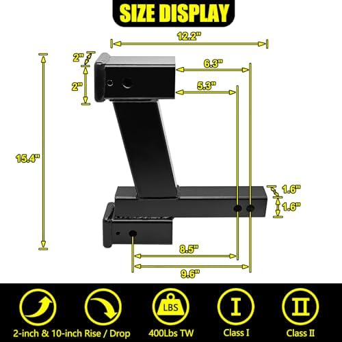 KAIRAY Trailer Dual Hitch Extender Adapter - Image 2