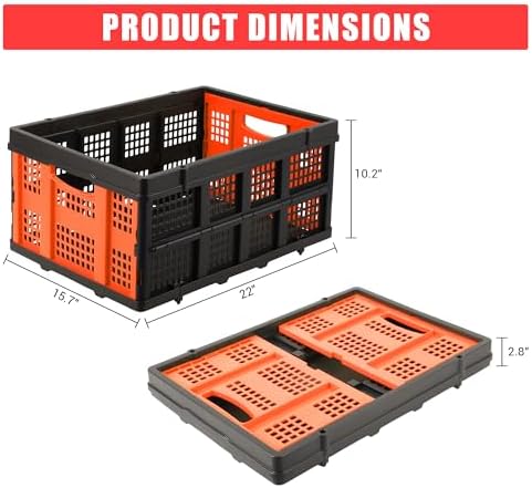 GlowSol Large Collapsible Storage Baskets, 15.7×22×10 Inches Extra-Thick - Image 2