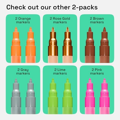 ARTISTRO Light Blue Acrylic Paint Markers - Image 6