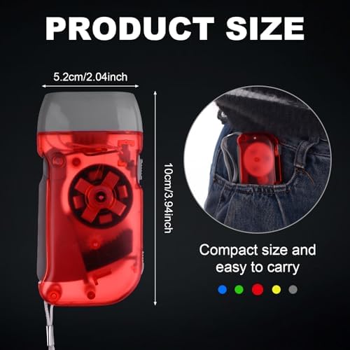 30 Pcs Hand Crank Flashlight 3 LED White Light Hand Press Torch No-Battery - Image 2