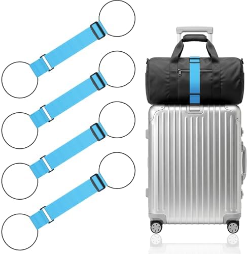 Mayski 4 Pack Adjustable Elastic Luggage Connector Straps by SLIMELEGANCEPERSONIFIED