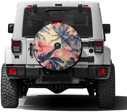 Tropical Hibiscus Spare Tire Cover by Foruidea