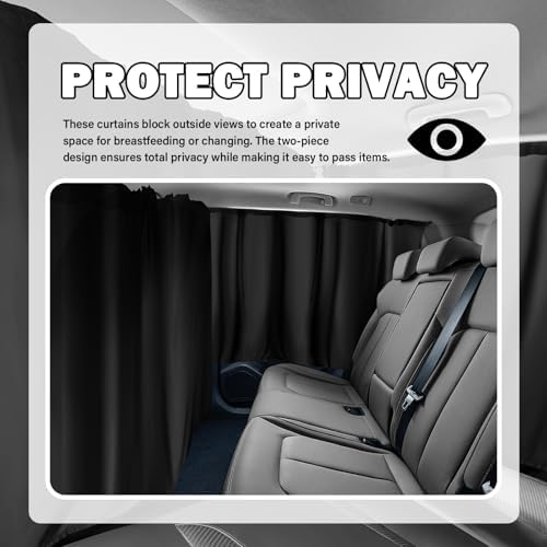 3PCS Car Privacy Curtains, Portable Cars Windows Curtains - Image 6