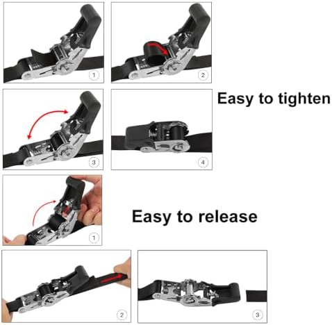 Ayaport Stainless Steel Endless Ratchet Straps, 4FT Cargo Tie Downs - Image 6