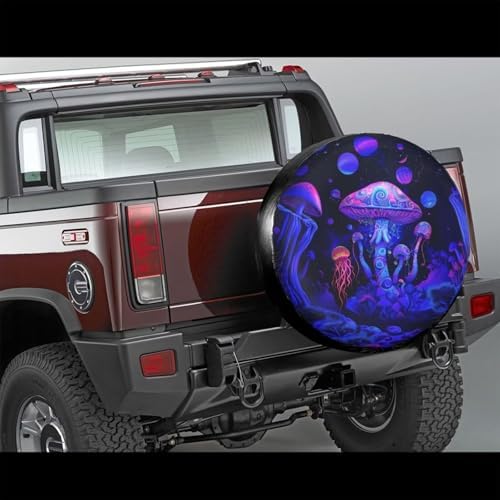 Cute Boho Mushrooms Spare Tire Cover Purple Pink Weatherproof Wheel Protectors - Image 5