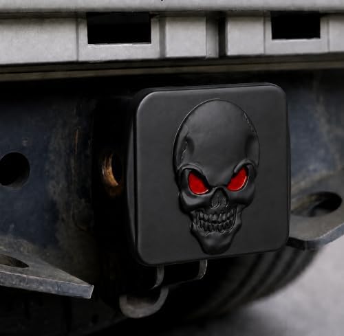 2" Metal Skull 3D Emblem Trailer Hitch Cover - Image 5