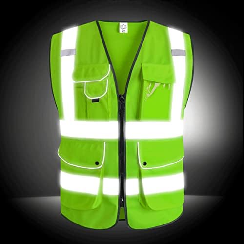 XIAKE 9 Pockets Class 2 High Visibility Reflective Safety Vest - Image 3