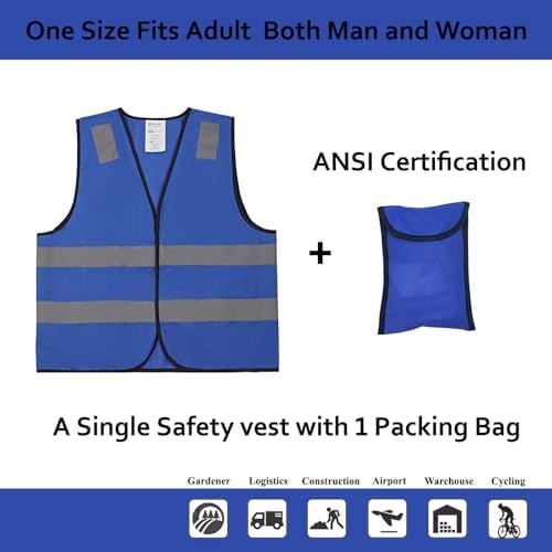 Blue Safety Vests 10 Pack - Image 2