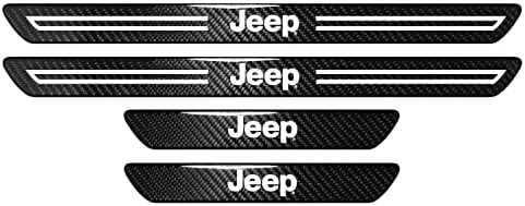 iPick Image for Jeep Black Real Carbon Fiber 4 Pcs Universal Door Sill Step - Image 3