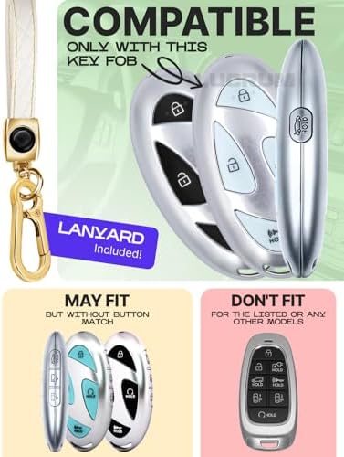 Lucrum Compatible with Hyundai Key Fob Cover & Keychain - Image 2