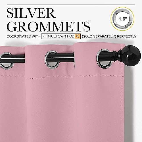 NICETOWN Bedroom Curtain Panels Blackout Draperies, Thermal Insulated Solid - Image 2